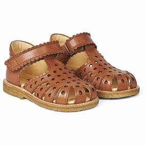 Non Toxic Material Composition Angulus Starter Sandal W. Velcro Cognac