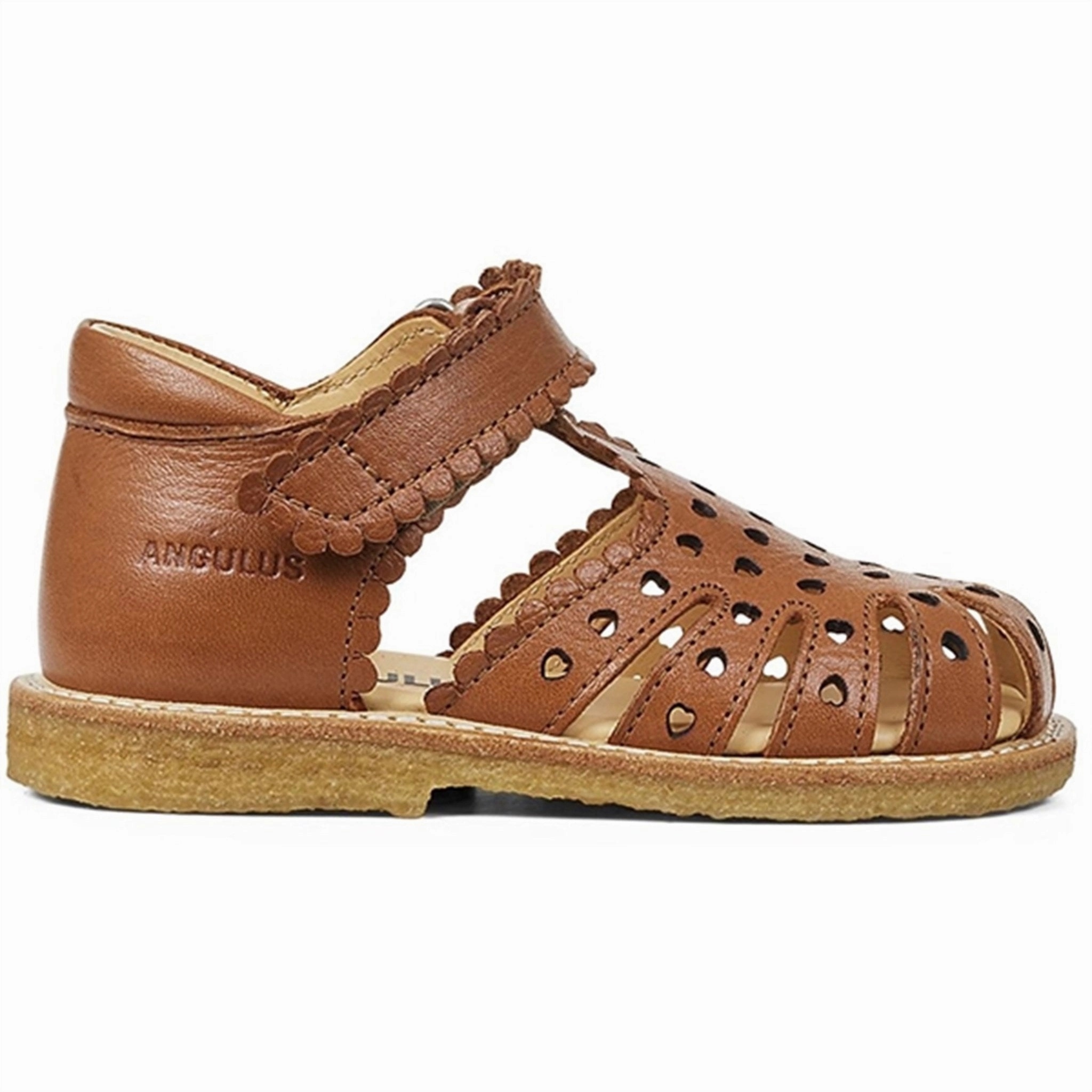 Angulus Starter Sandal W. Velcro Cognac All-Age Fit Zero Break In Period