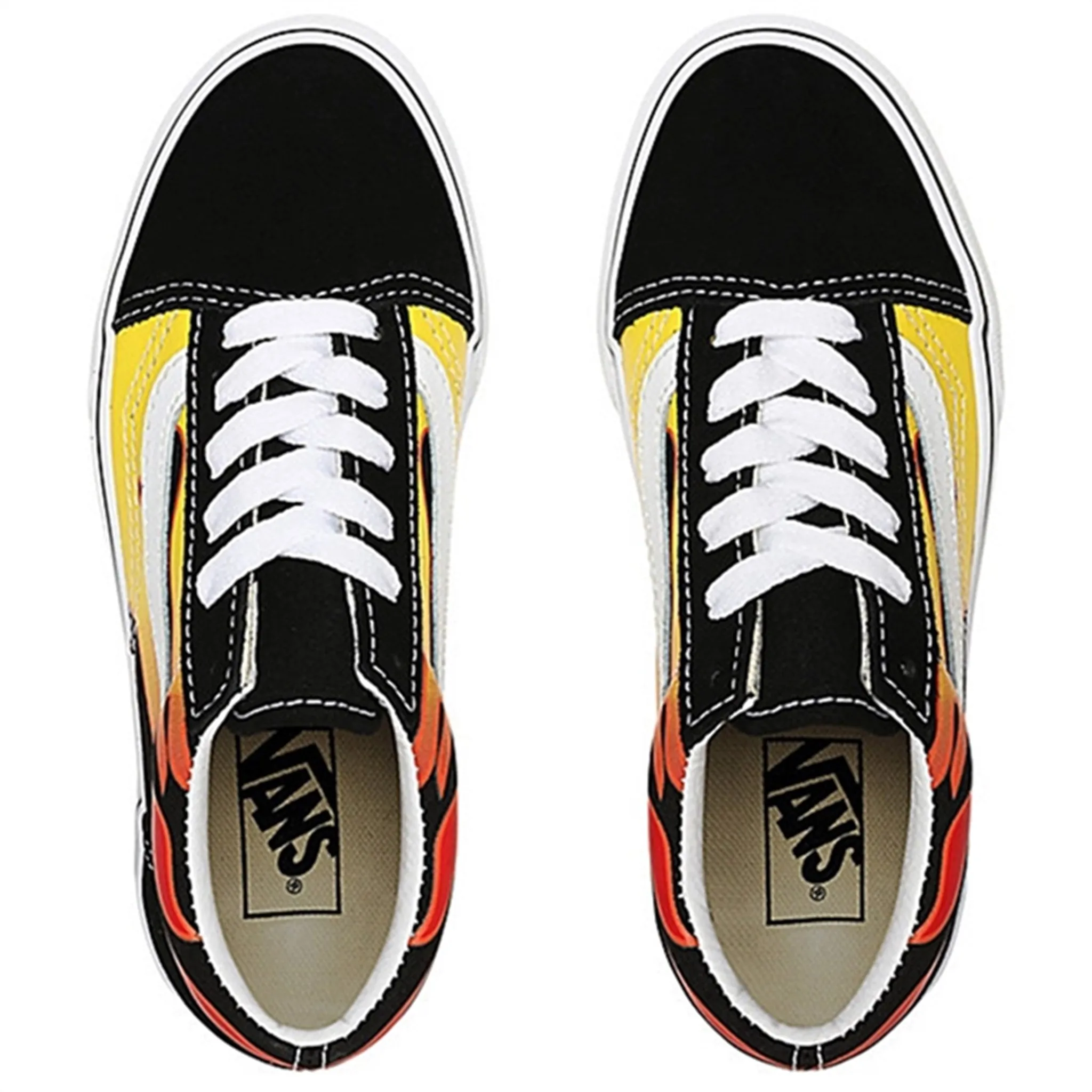 VANS UY Old Skool Flame Sneakers Black/True White Durable toe cap