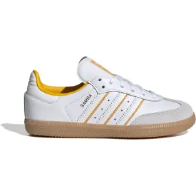Pavement Walk adidas Originals Crystal White/Cloud White/Crew Yellow Samba Og C Sneakers