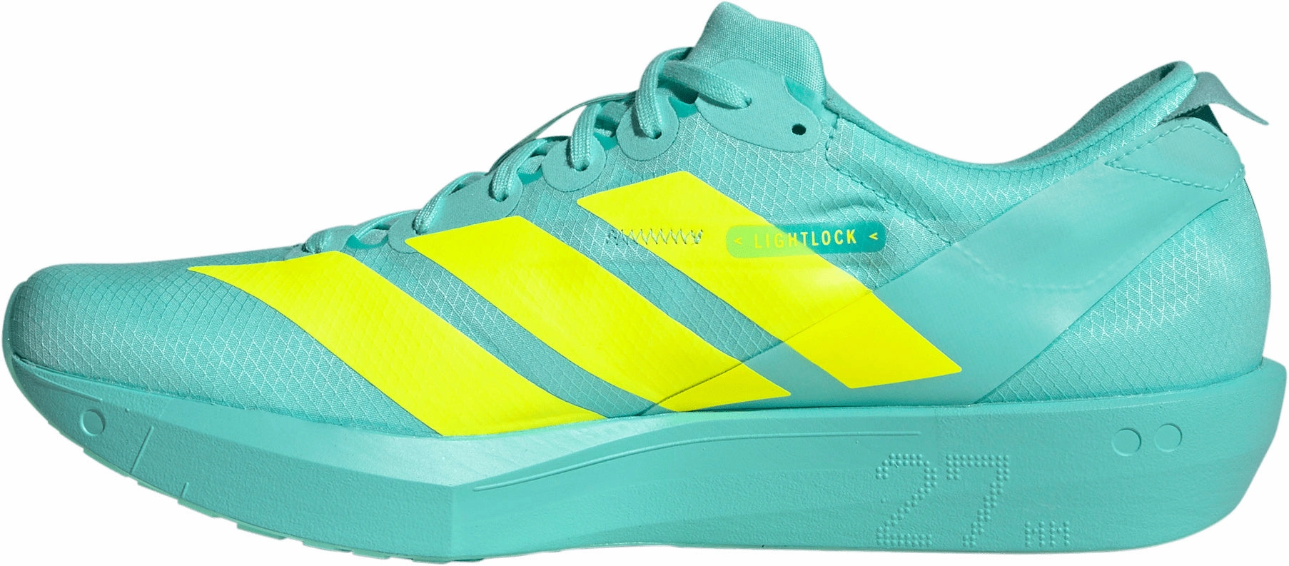 Rebound Boost mid - top height adidas Adizero Adios 9 Mens Running Shoes - Green