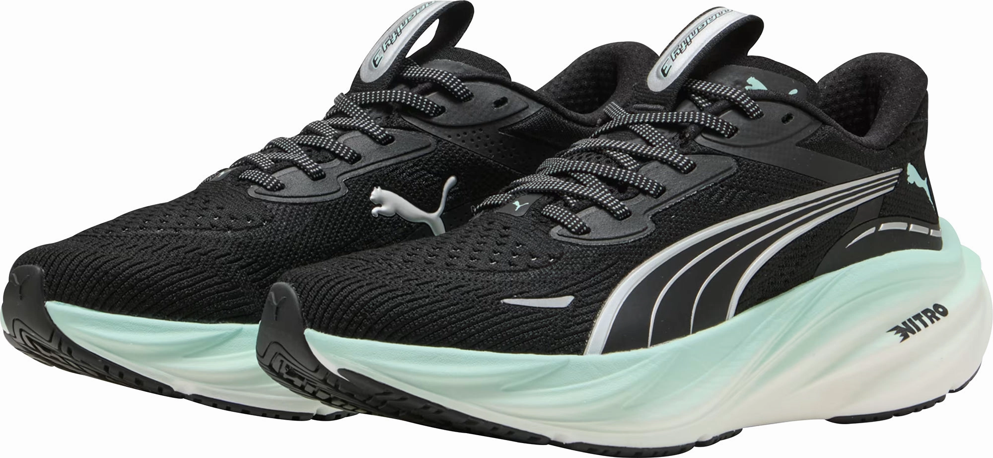 Max Air Puma Magnify Nitro 3 Womens Running Shoes - Black
