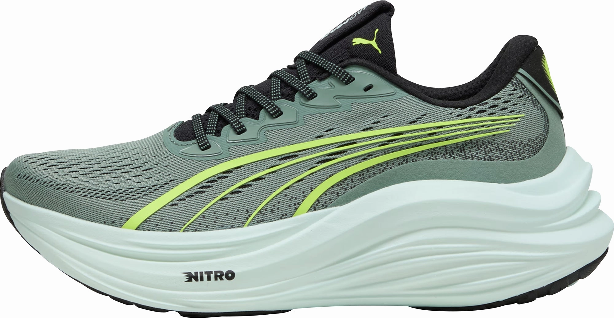 Puma MagMax Nitro Mens Running Shoes - Green carbon - fiber shoes