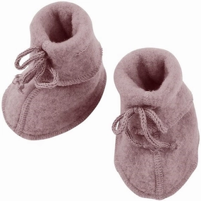 Functional Features Comfort Enhancement Engel Baby Booties w. Ribbon Rosewood Melange