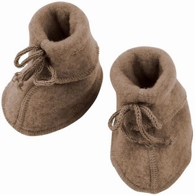 Anti   Impact Engel Baby Booties w. Ribbon Walnuss Melange