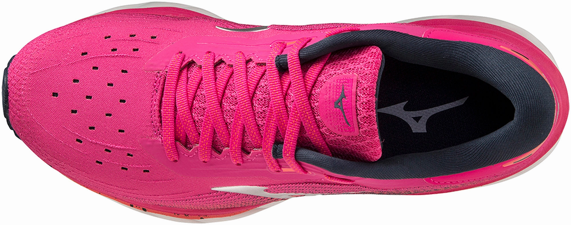 Mizuno Wave Sky 5 Womens Running Shoes - Pink Flex Grooves Design Safety - enhancing