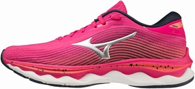 bodybuilding shoes foam insole shoes Mizuno Wave Sky 5 Womens Running Shoes - Pink
