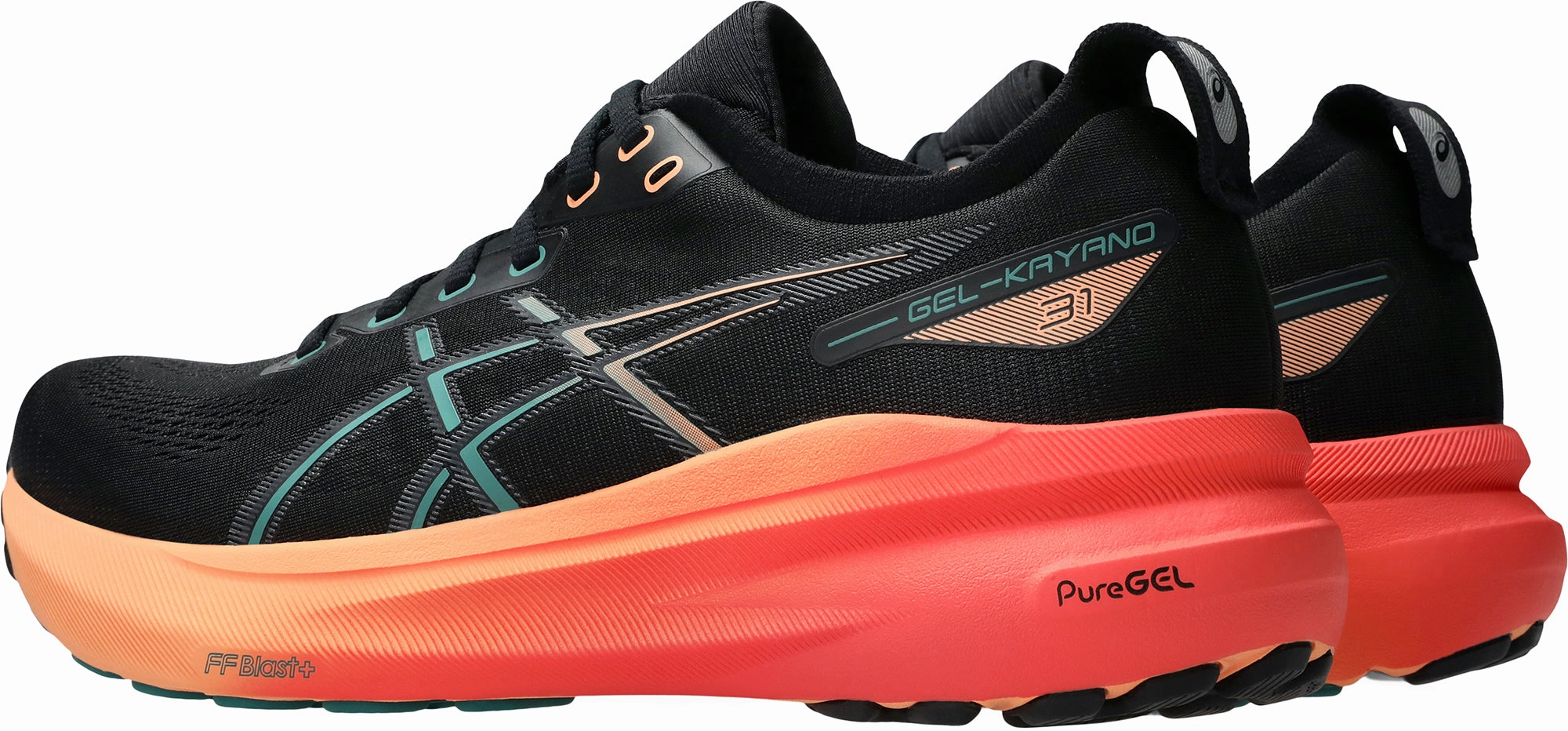 Asics Gel Kayano 31 Mens Running Shoes - Black Comfort toe Non   Slip Outsole