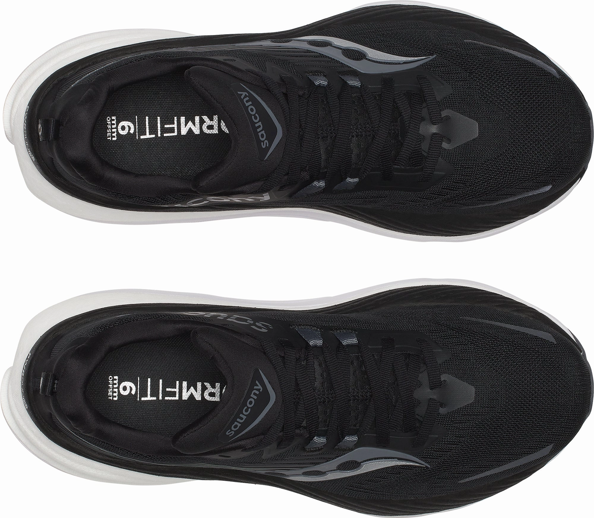 Saucony Hurricane 24 Mens Running Shoes - Black Quick - dry shoes