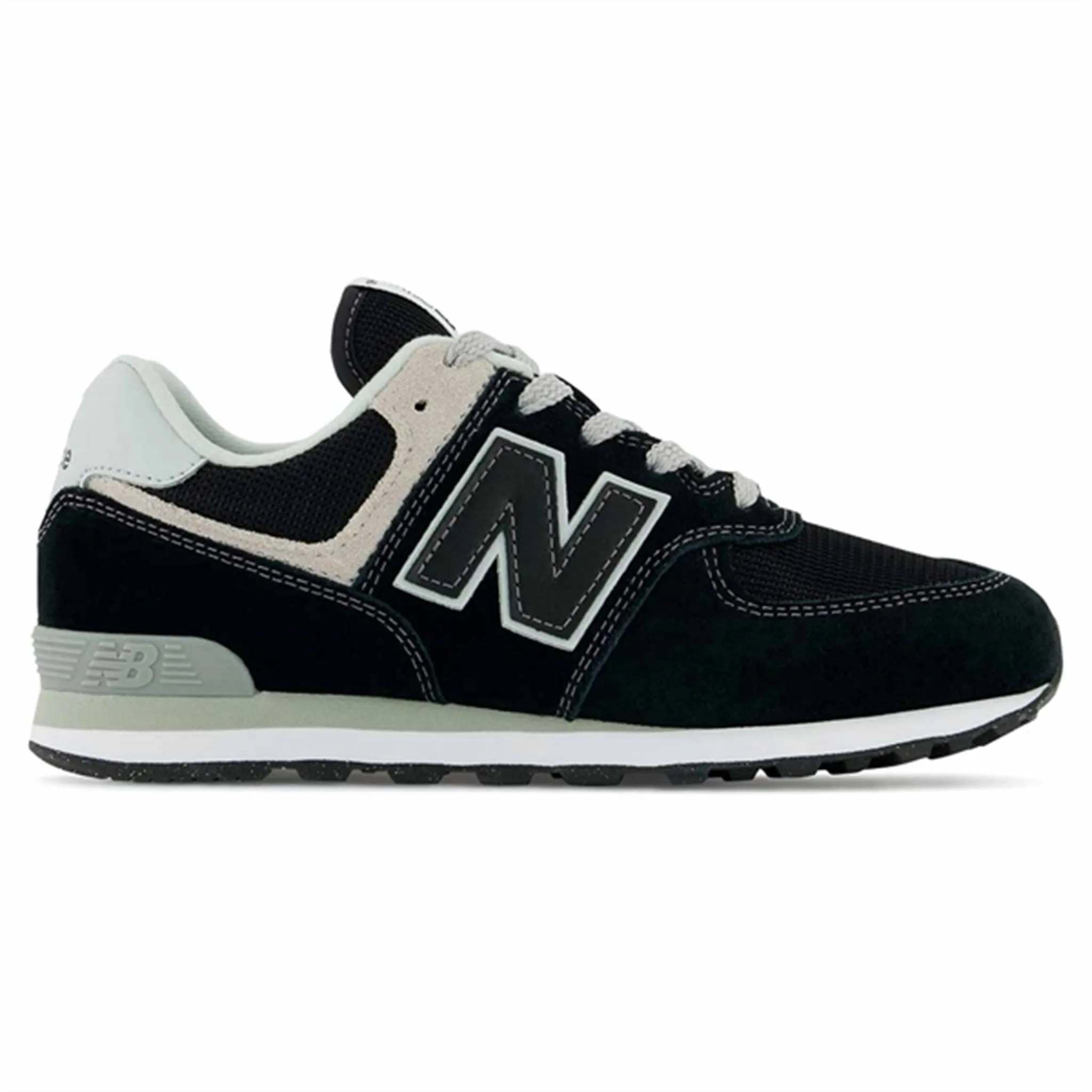 Soft Traction New Balance 574 Black/White Sneakers