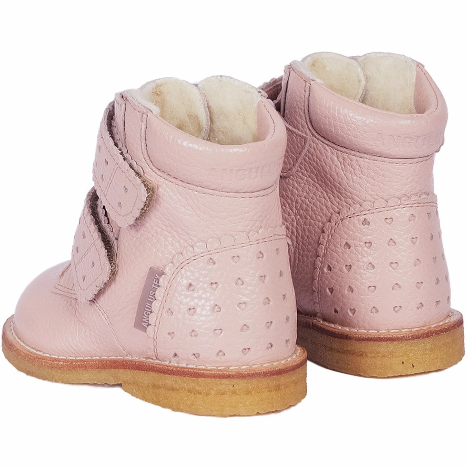 Angulus Rosebud Tex-Boot With Hearts and Velcro Closure Feather Light River Crossing Cushioned Step Cold Climate