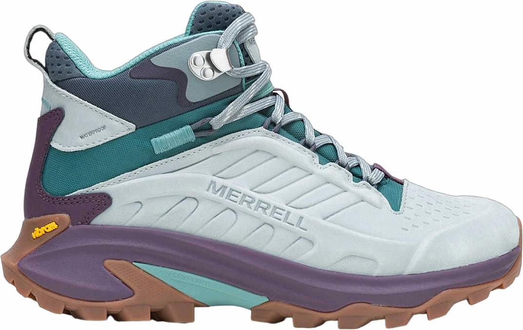 Merrell Moab Speed 2 Leather Mid Waterproof Womens Walking Boots - Blue Comfort Padding for people who need a lightweight product