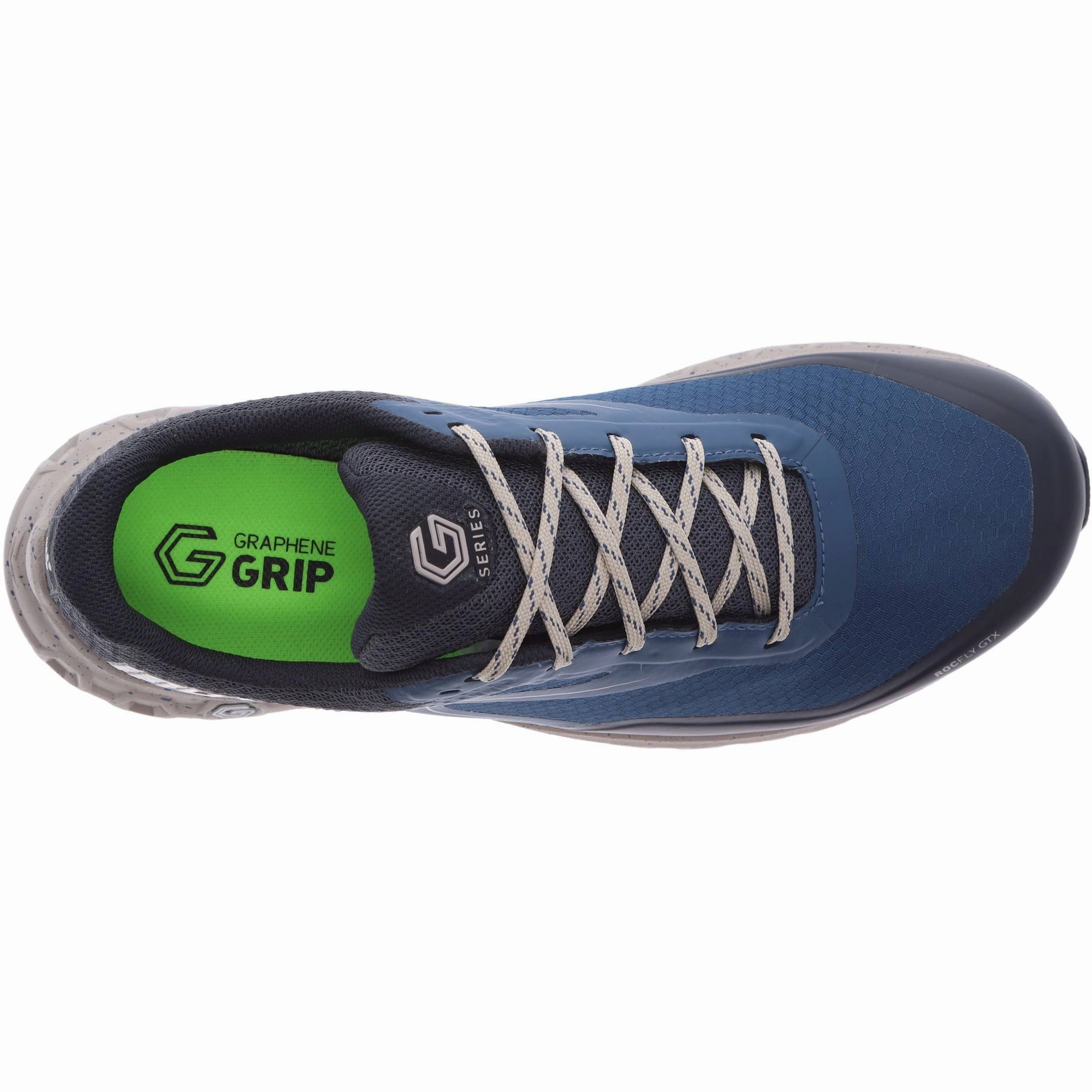 Inov8 RocFly G 350 GORE-TEX Mens Walking Shoes - Navy Ventilation Perforations hard sole