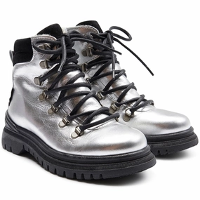 sweat-wicking Comfortable Angulus Tex Lace Boots With Zipper Silver/Black