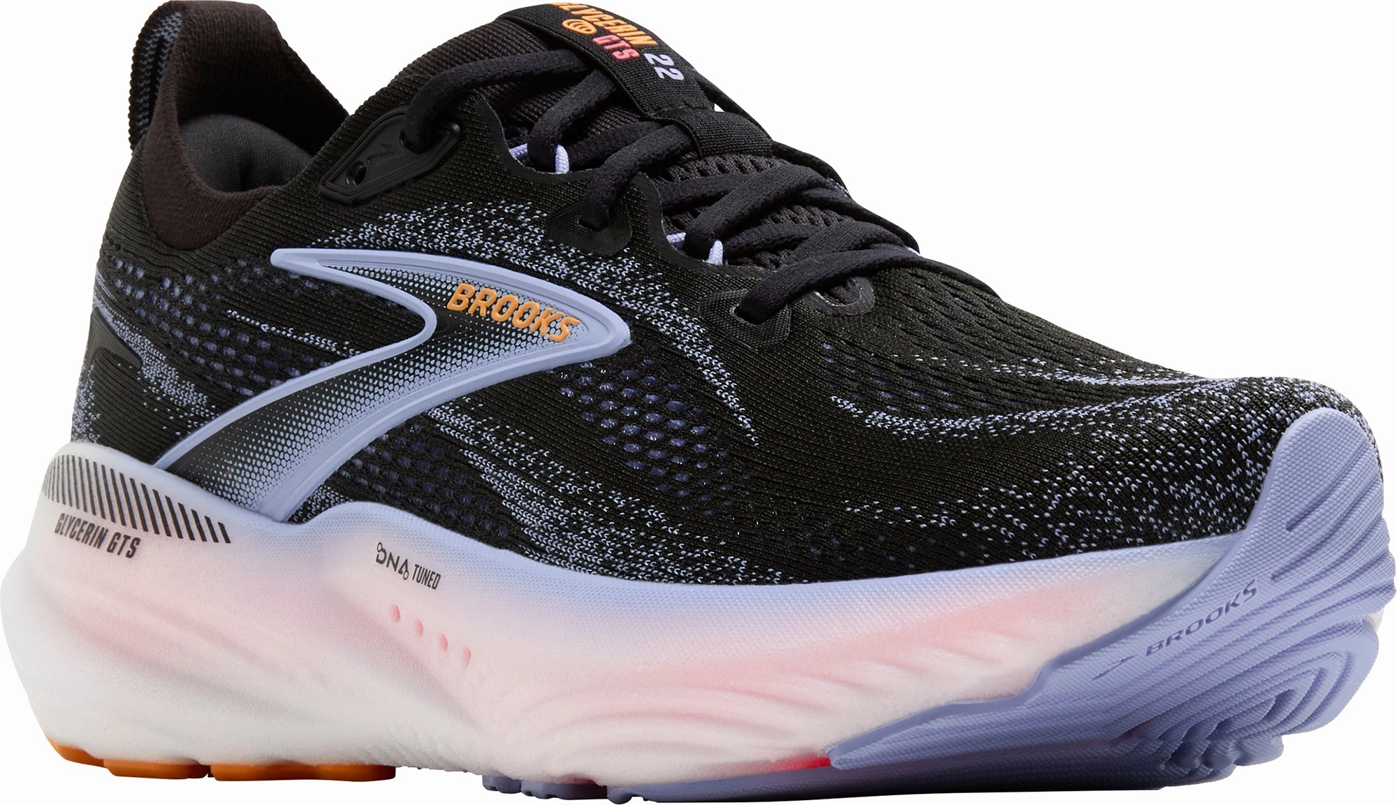 Micro Grip Brooks Glycerin GTS 22 Womens Running Shoes - Black