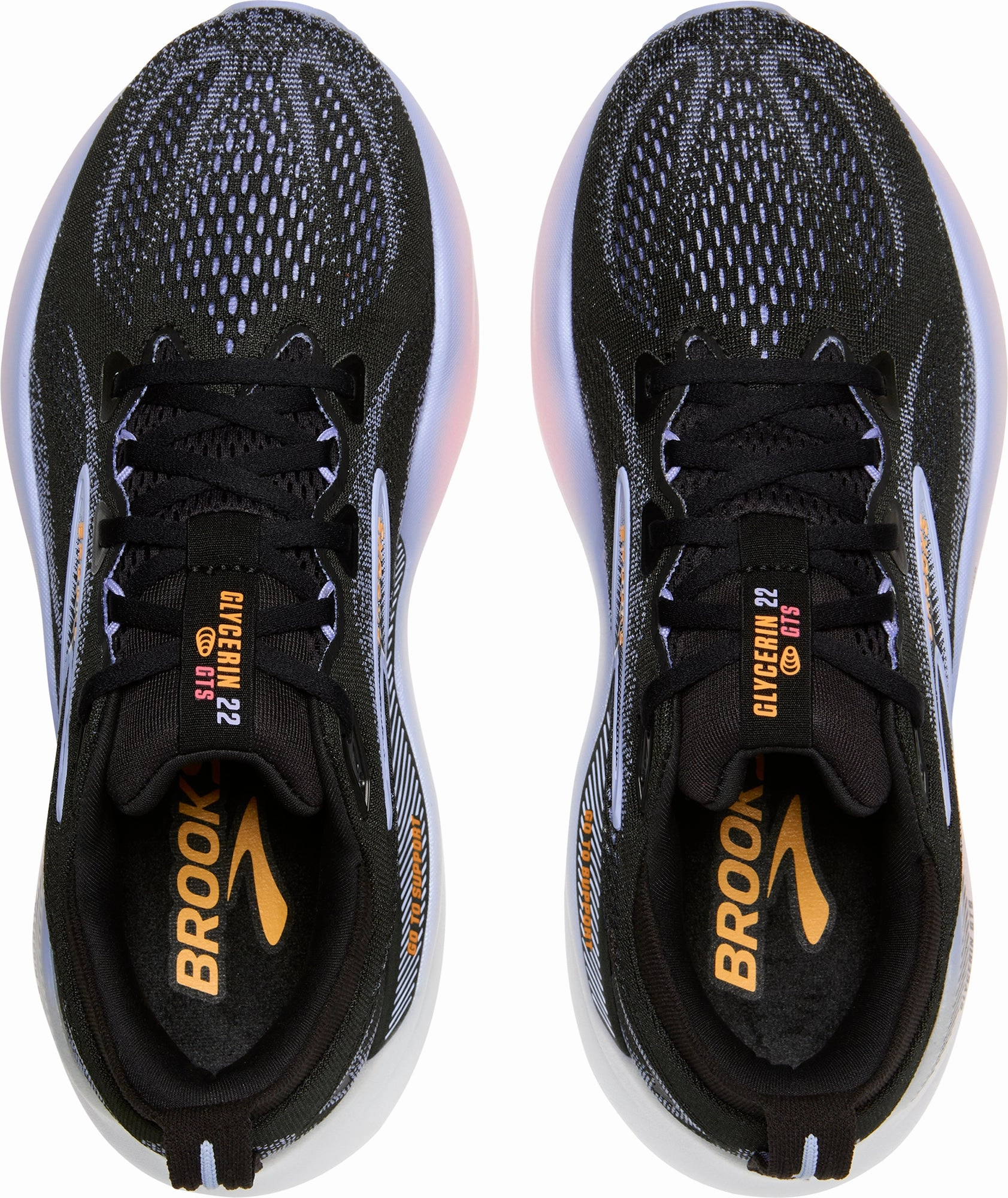 Brooks Glycerin GTS 22 Womens Running Shoes - Black fun run running wear