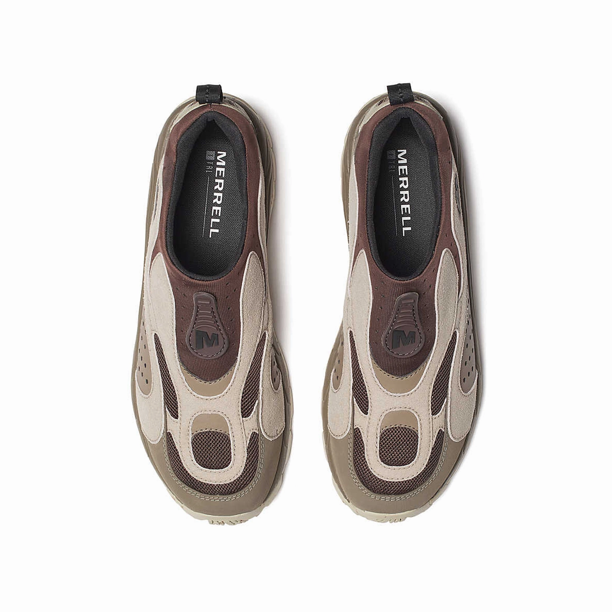 Merrell Mens Moc Speed Streak EVO SE Shoes running in the rain running in a ferry terminal area shoes