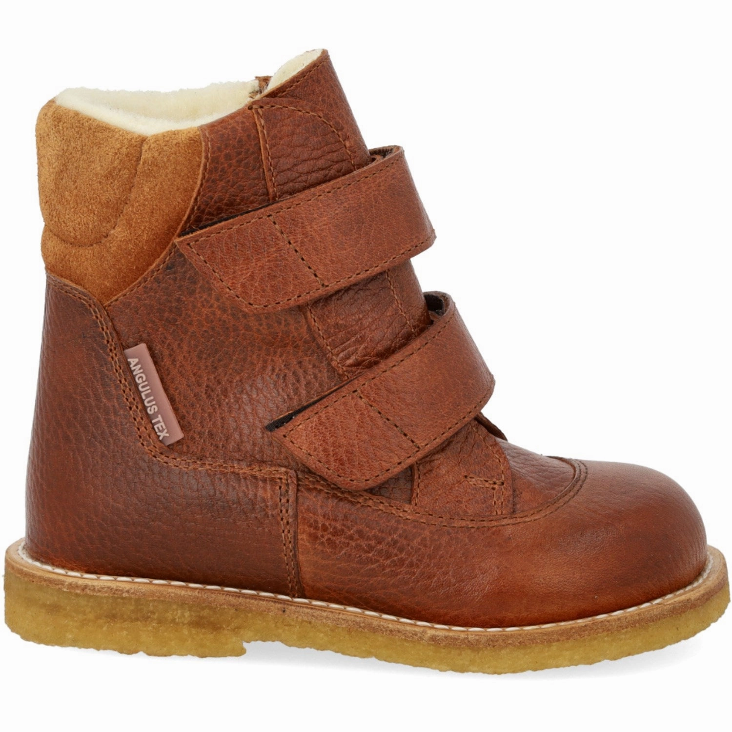 Seamless Fit Shock Absorbing River Crossing Angulus Cognac/Cognac TEX Boot with Velcro Closure