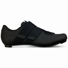Versatile Footwear Anatomical Contour Shape Fizik R5 Tempo Powerstrap Road Cycling Shoes - Black