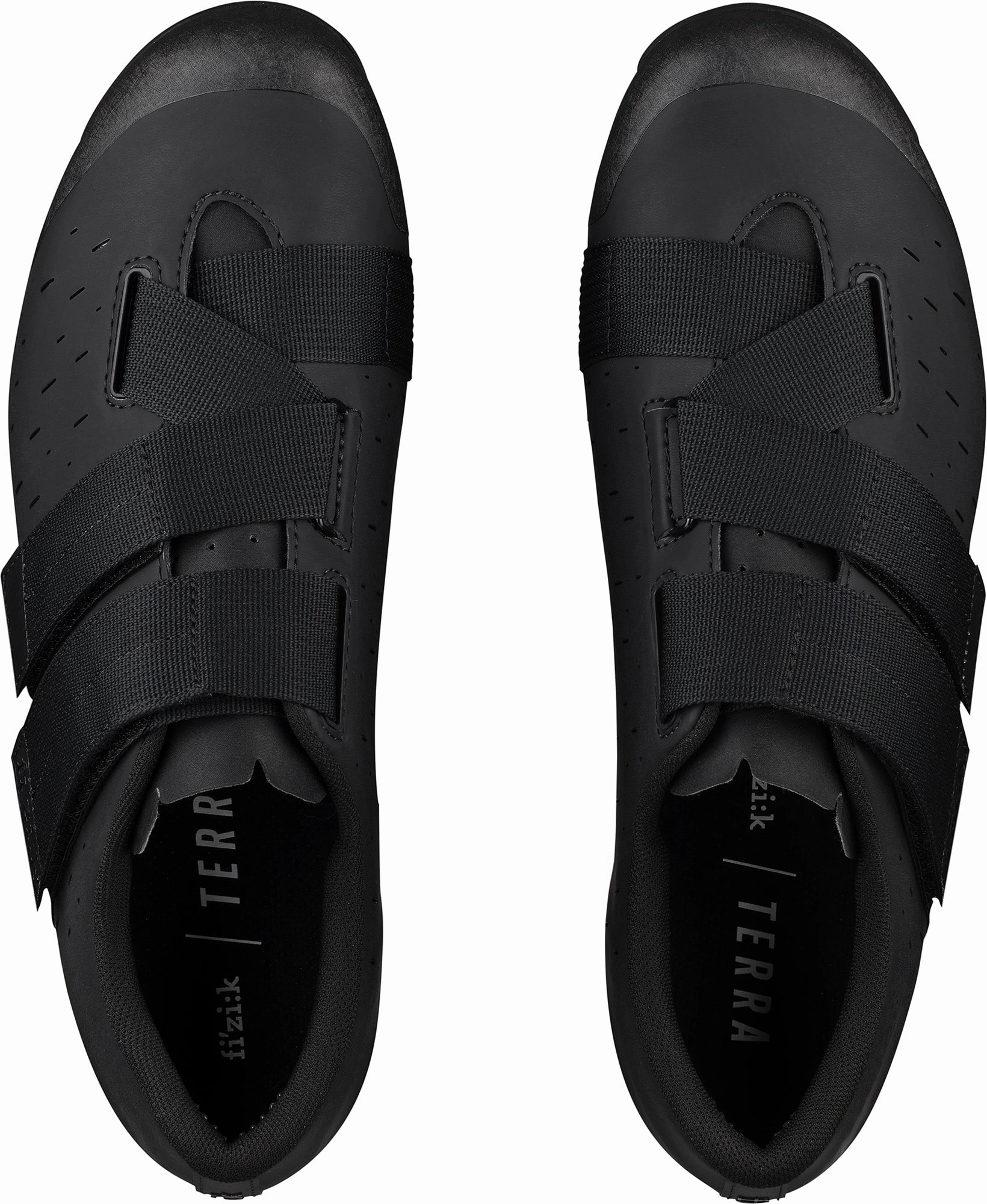 TPU Outsole Quick Support Fizik X4 Terra Powerstrap Mens Road Cycling Shoes - Black