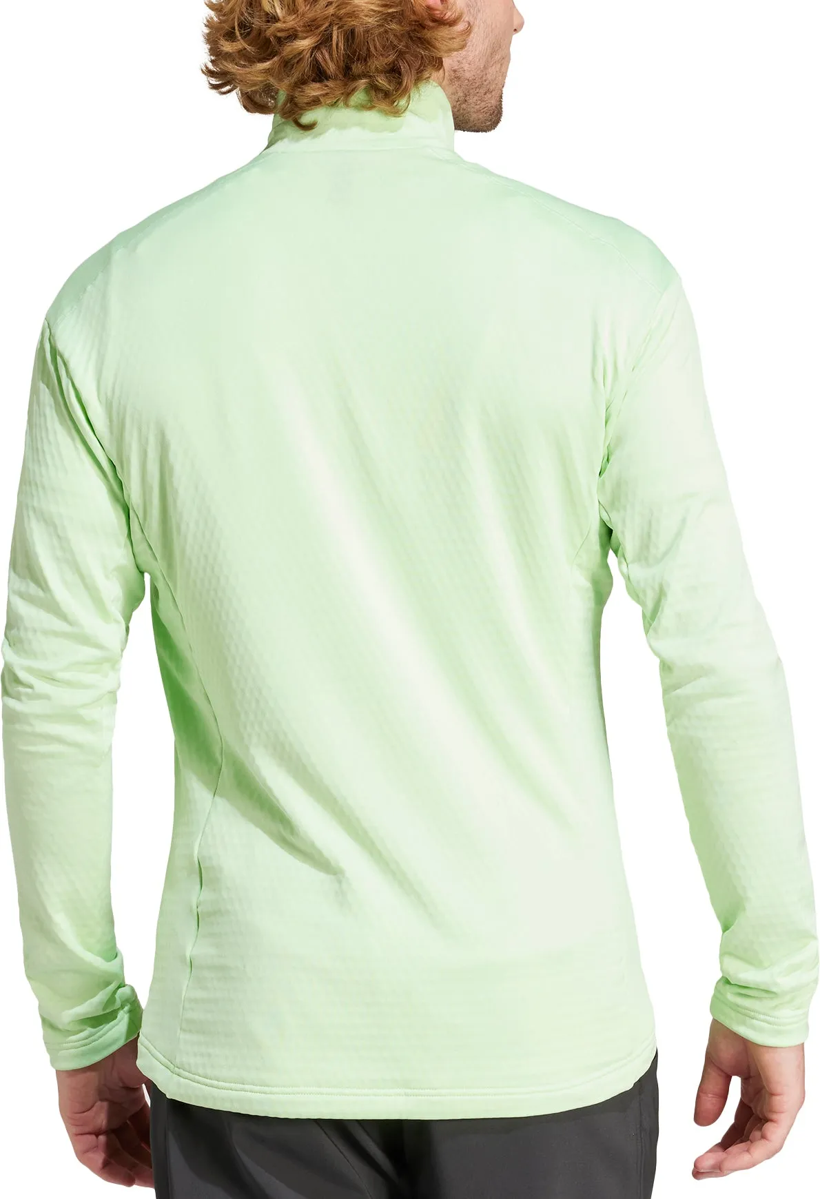 Machine-washable Mountain Fit adidas Terrex Multi Light Fleece Mens Running Jacket - Green