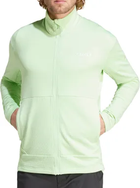 adidas Terrex Multi Light Fleece Mens Running Jacket - Green AdjustableCuffs Layer Smart
