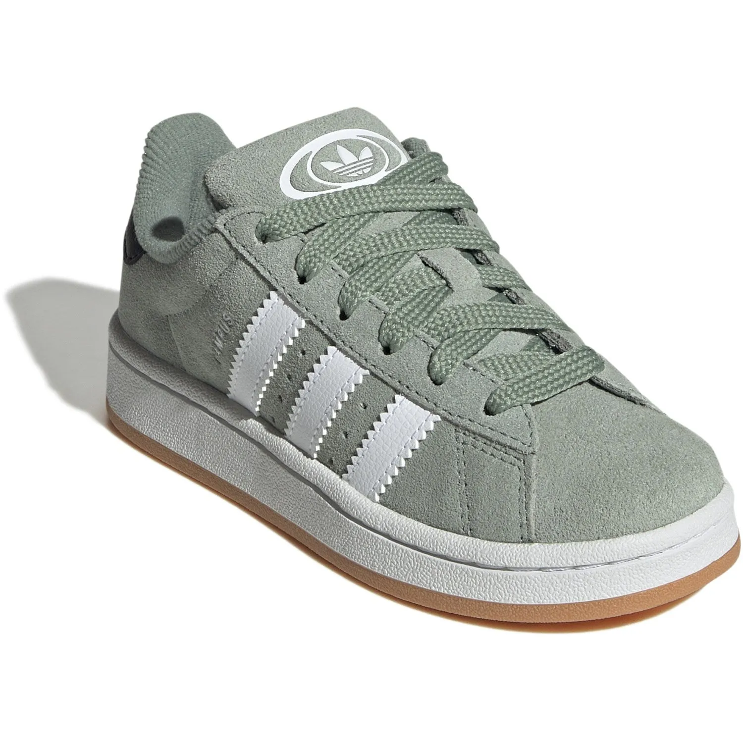 SlipResistantOutsole adidas Originals Silver Green/Ftwr White/Gum 2 Campus 00S C Sneakers