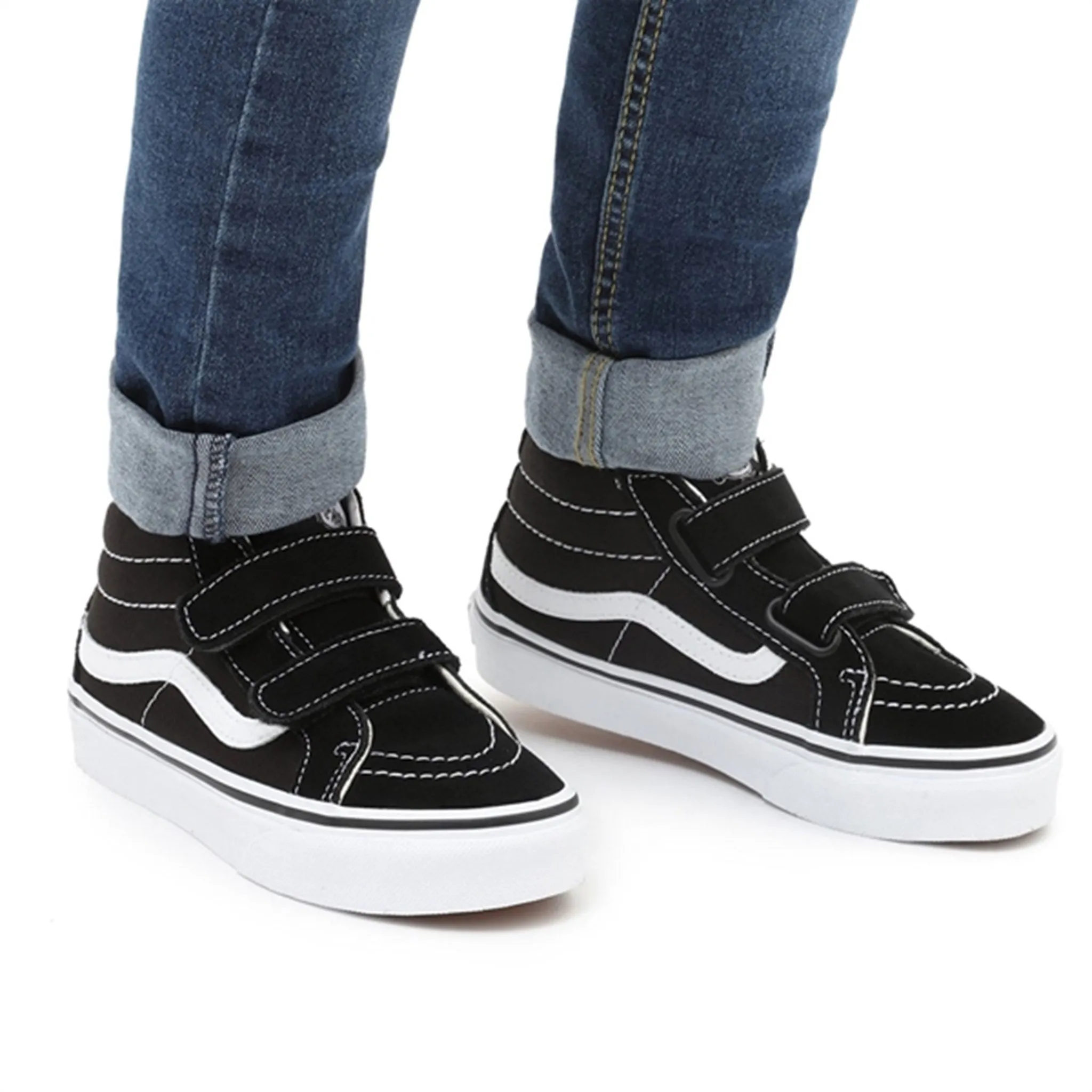 VANS SK8-Mid Reissue V Black/True White Shoes Weekend Routine Breathable Form