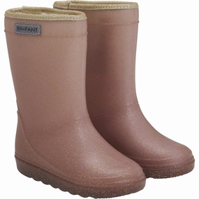 En Fant Rose Taupe Thermo Boots Glitter Durable Fit