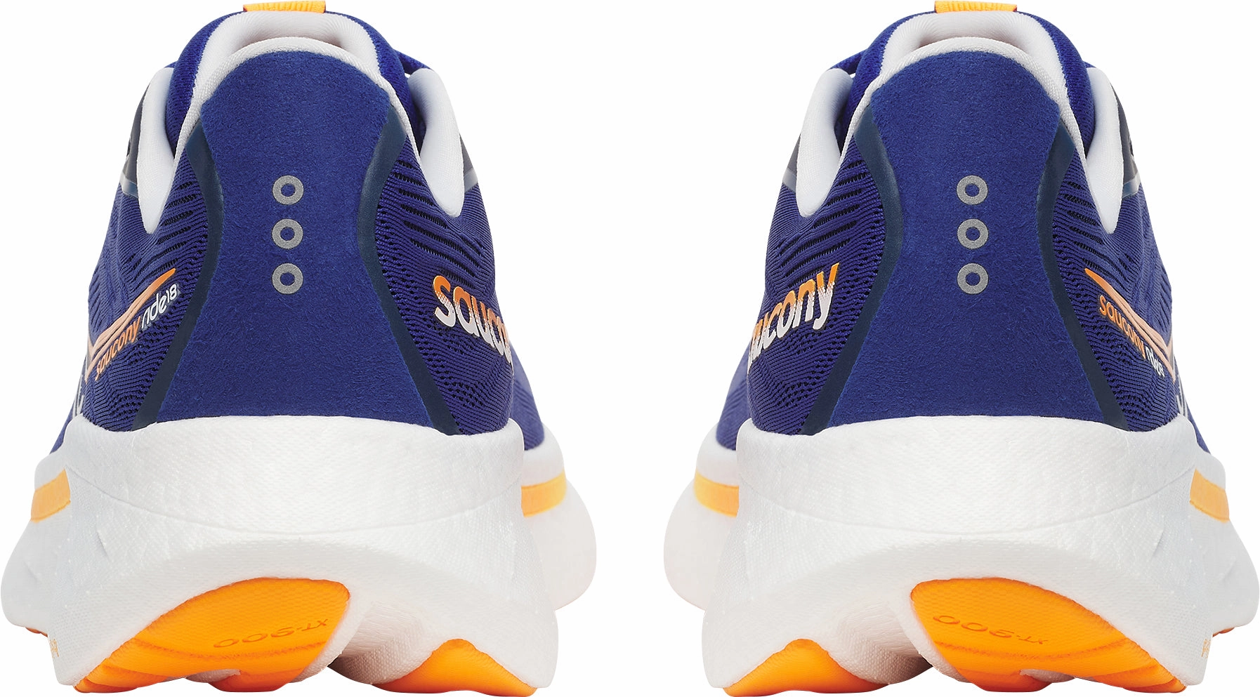 Lunarlon Anatomical Lace System Saucony Ride 18 Mens Running Shoes - Blue