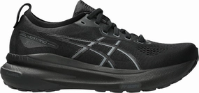 Asics Gel Kayano 31 Womens Running Shoes - Black running in a city park shoes upcycled - material - feature shoes