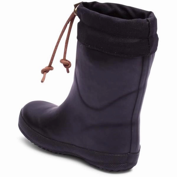 Reinforced Eyelets comfortable socks Bisgaard Winter Thermo Rubber Boots Black