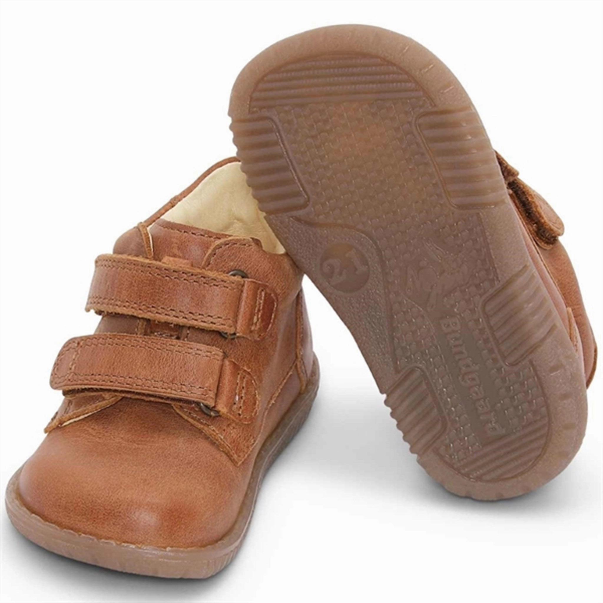 Practical Walk Bundgaard Ruby Velcro Tan Shoe