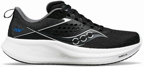 Saucony Ride 17 Womens Running Shoes - Black Cushioned Midsole Technology