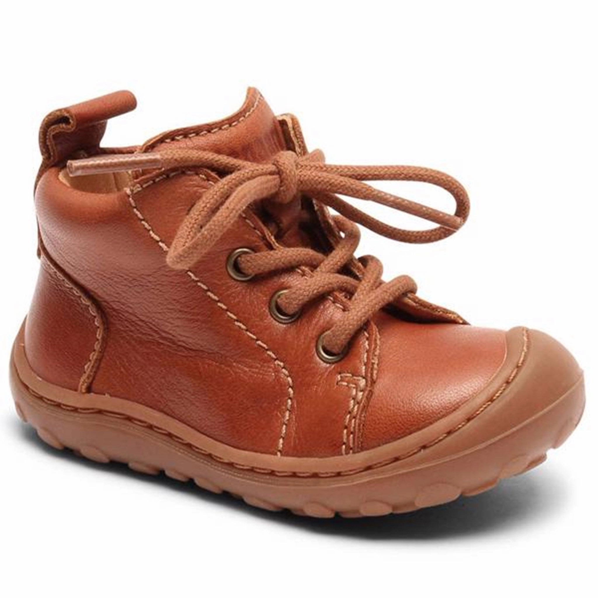 Child Pace Slip On Silhouette Bisgaard Prewalker Lace Cognac