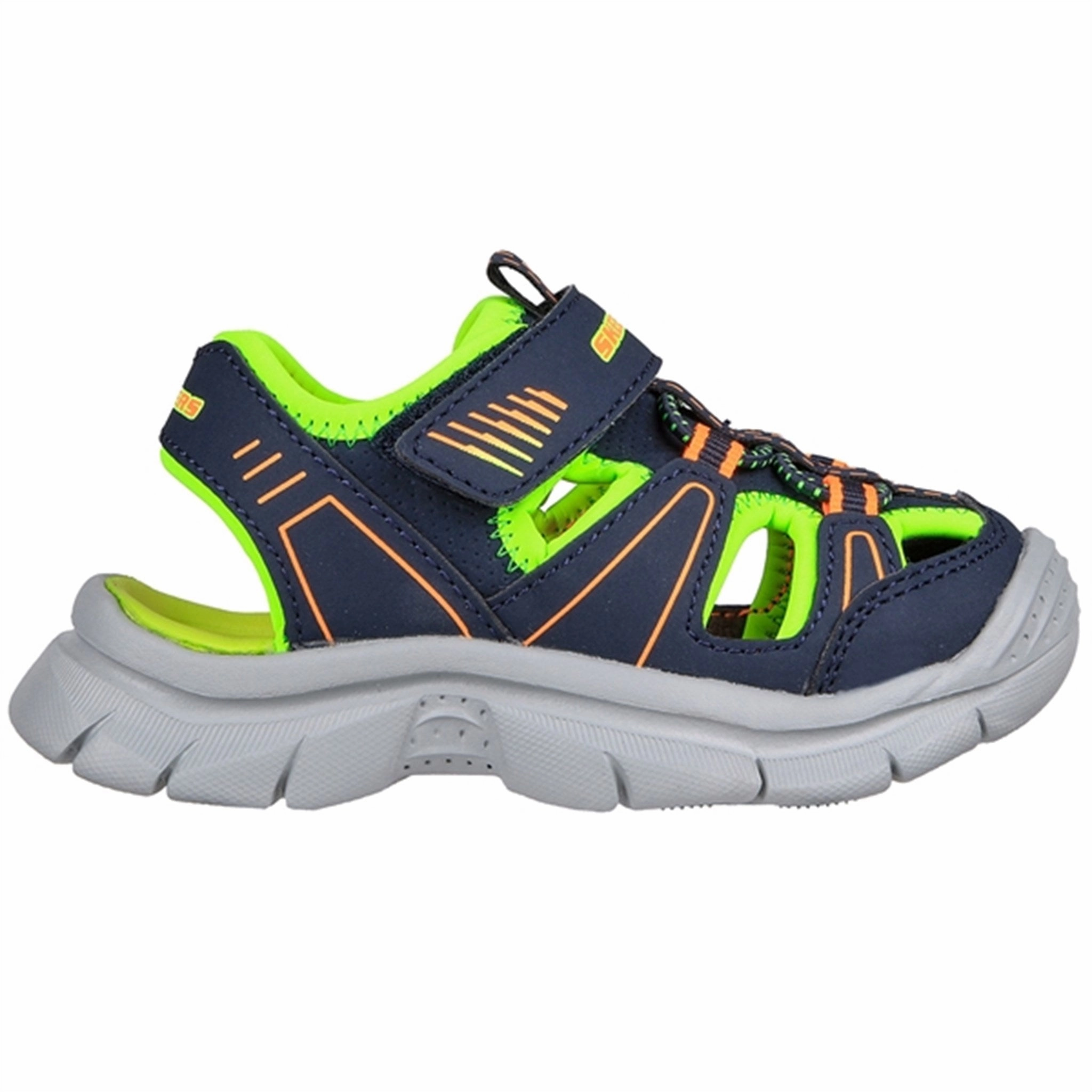 Skechers Relix Lightweight River Sandal Navy Lime Outdoor Comfort Shoes