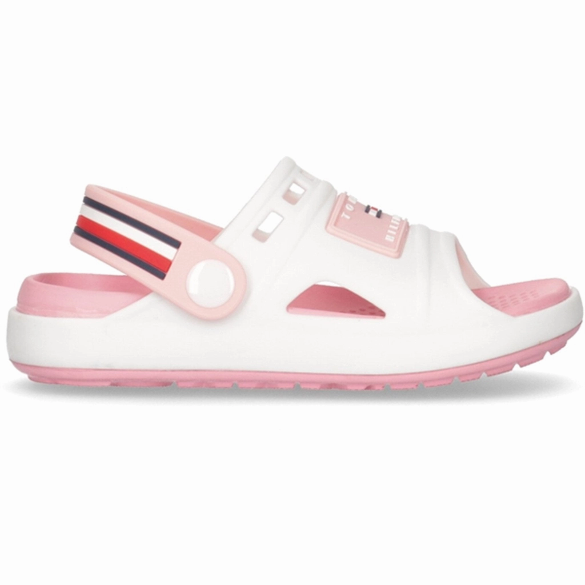 Tommy Hilfiger Comfy Sandal White/Pink Molded Contour Footbed