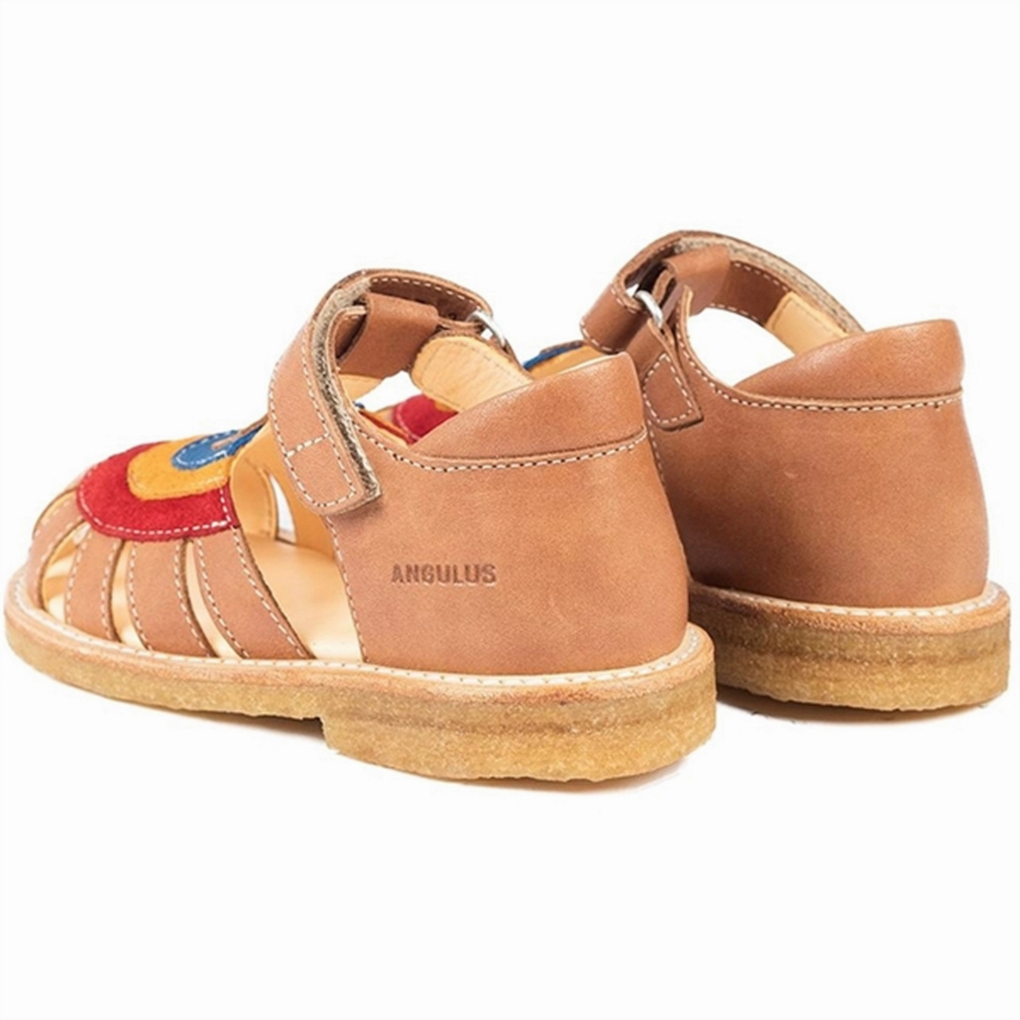 Active Feet Angulus Sandals Tan/Red/Sun Yellow/Bright Blue
