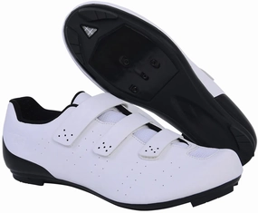 Ankle Strap FLR F-37 Mens Road Cycling Shoes - White