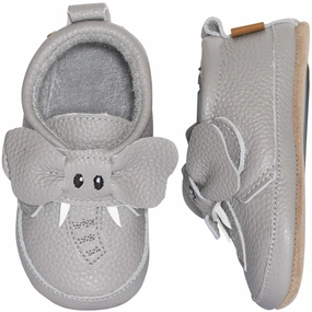 Stability control MELTON Opal Gray Elephant leather slippers