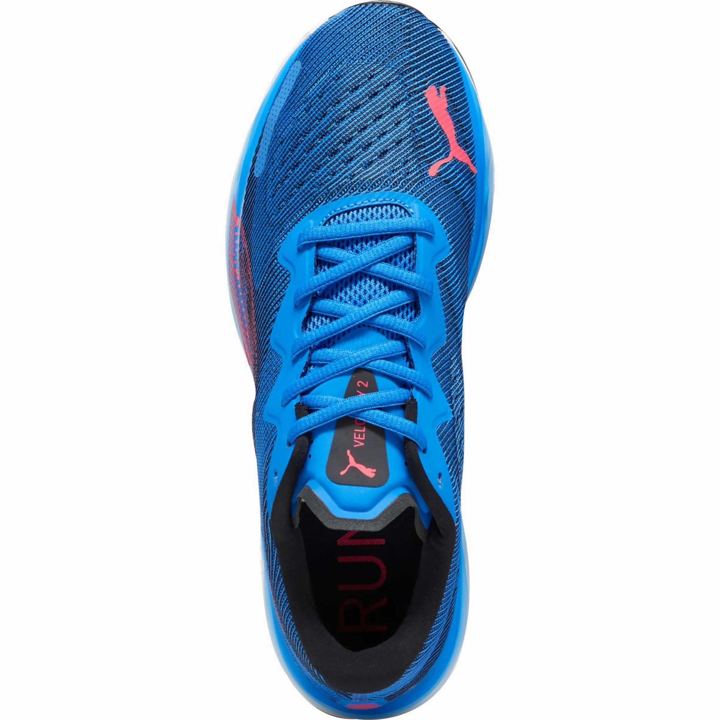 Puma Velocity Nitro 2 Mens Running Shoes - Blue Non Restrictive Forefoot Shock Absorbing Plates