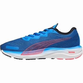 Puma Velocity Nitro 2 Mens Running Shoes - Blue Aerodynamic Groove Design