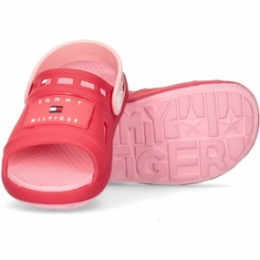 Tommy Hilfiger Comfy Sandal Fuchsia/Pink velcro Relaxed Look