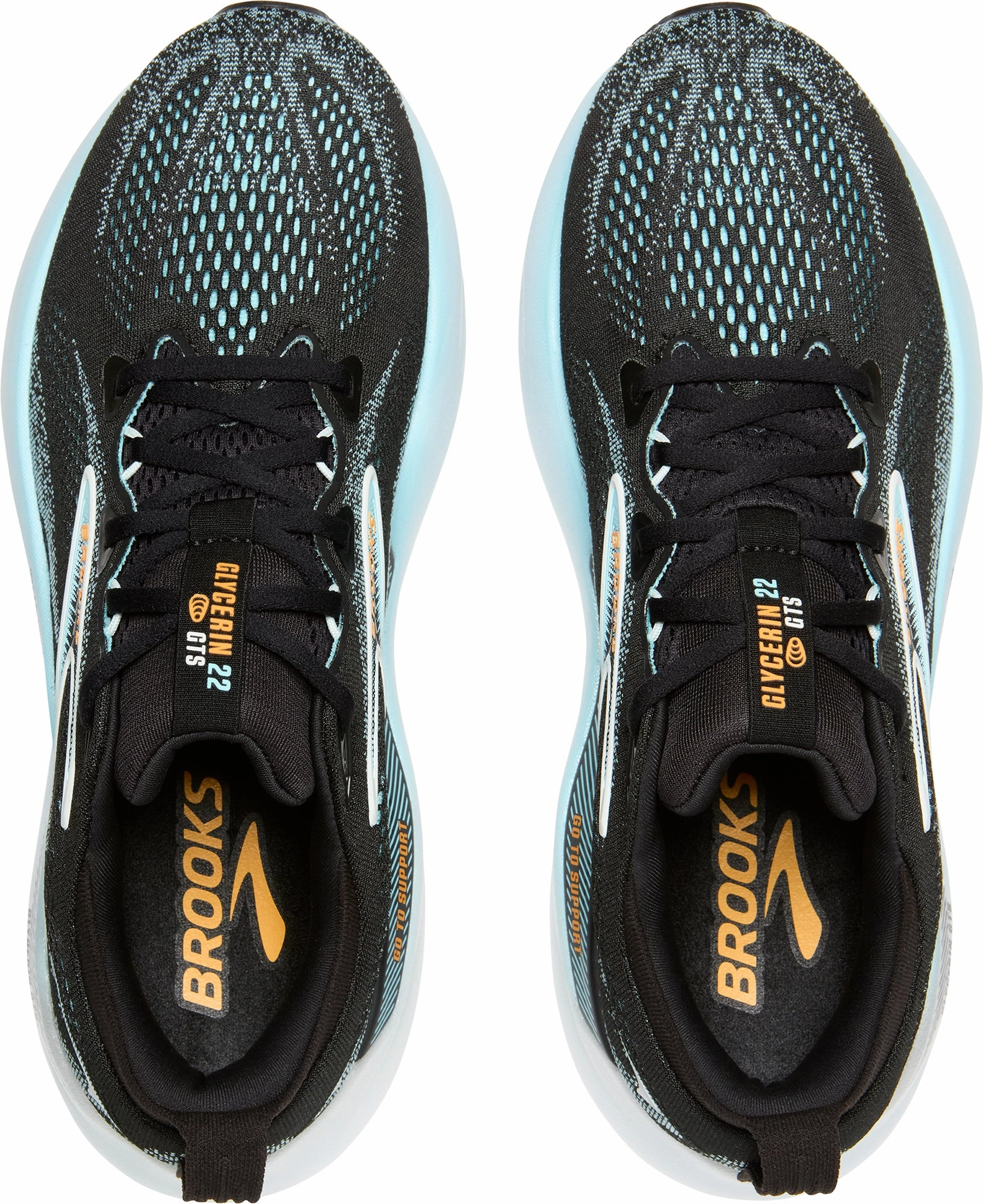 aerobic dance shoes Brooks Glycerin GTS 22 Mens Running Shoes - Black