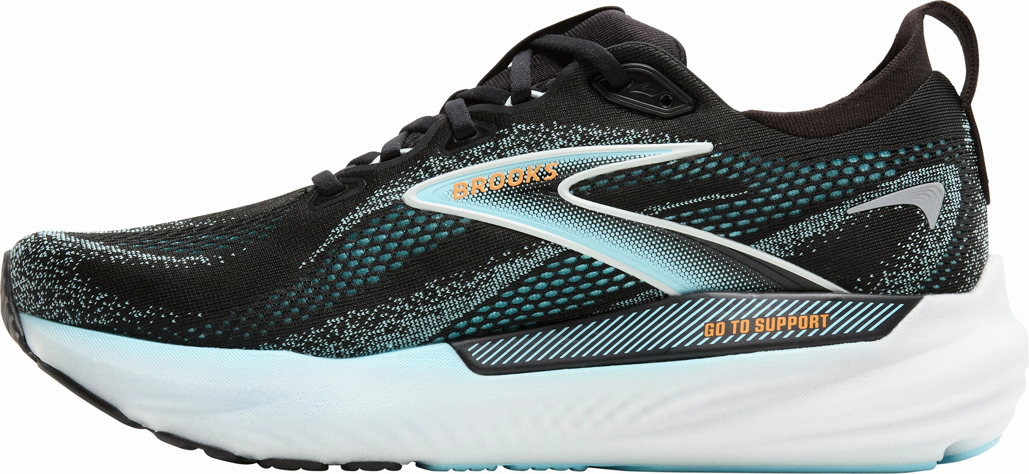 Responsive cushioning stress - relief running shoe motivation Brooks Glycerin GTS 22 Mens Running Shoes - Black