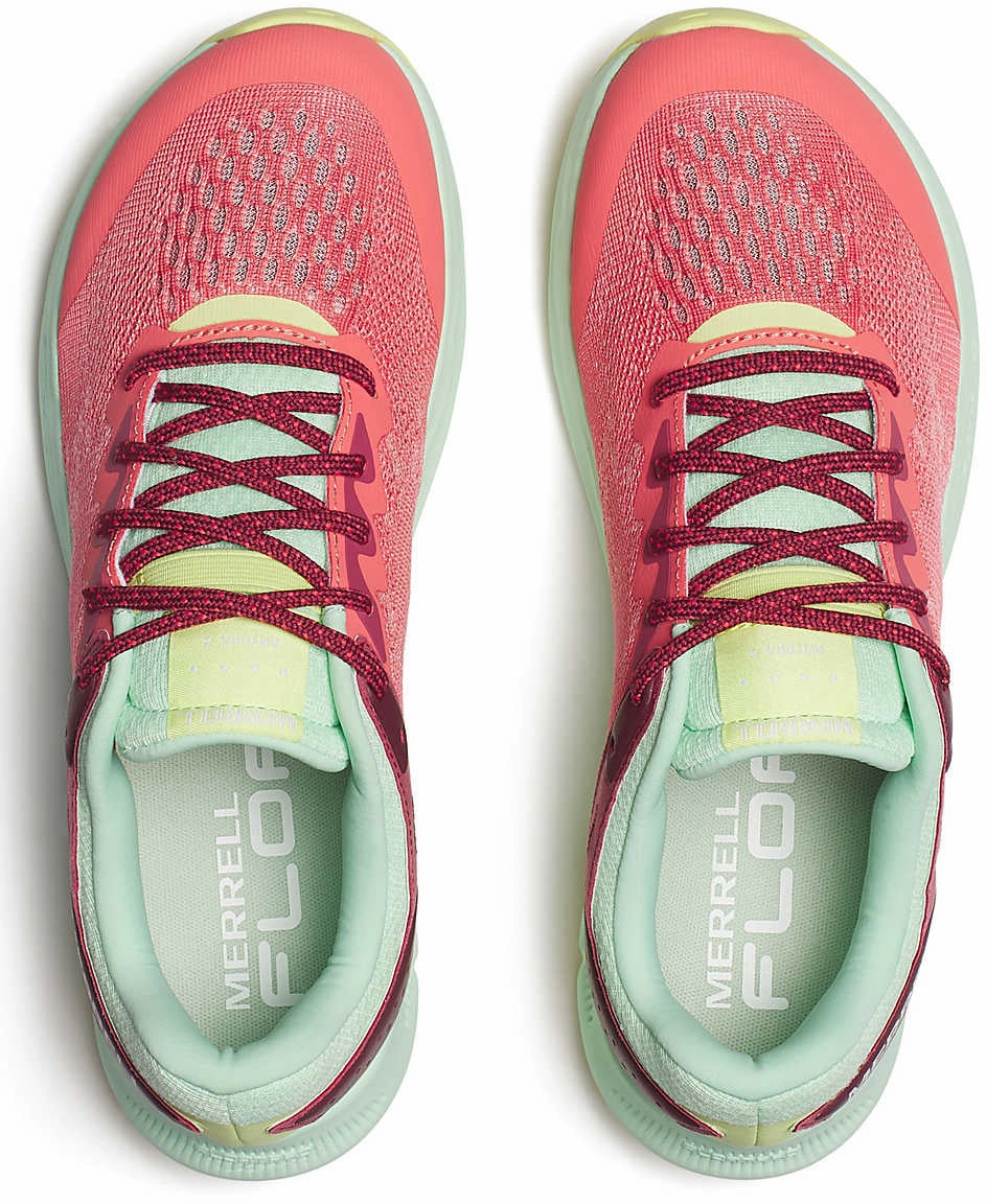 Merrell Antora 4 Womens Trail Running Shoes - Pink Agility Performance Interlocking Traction Lugs