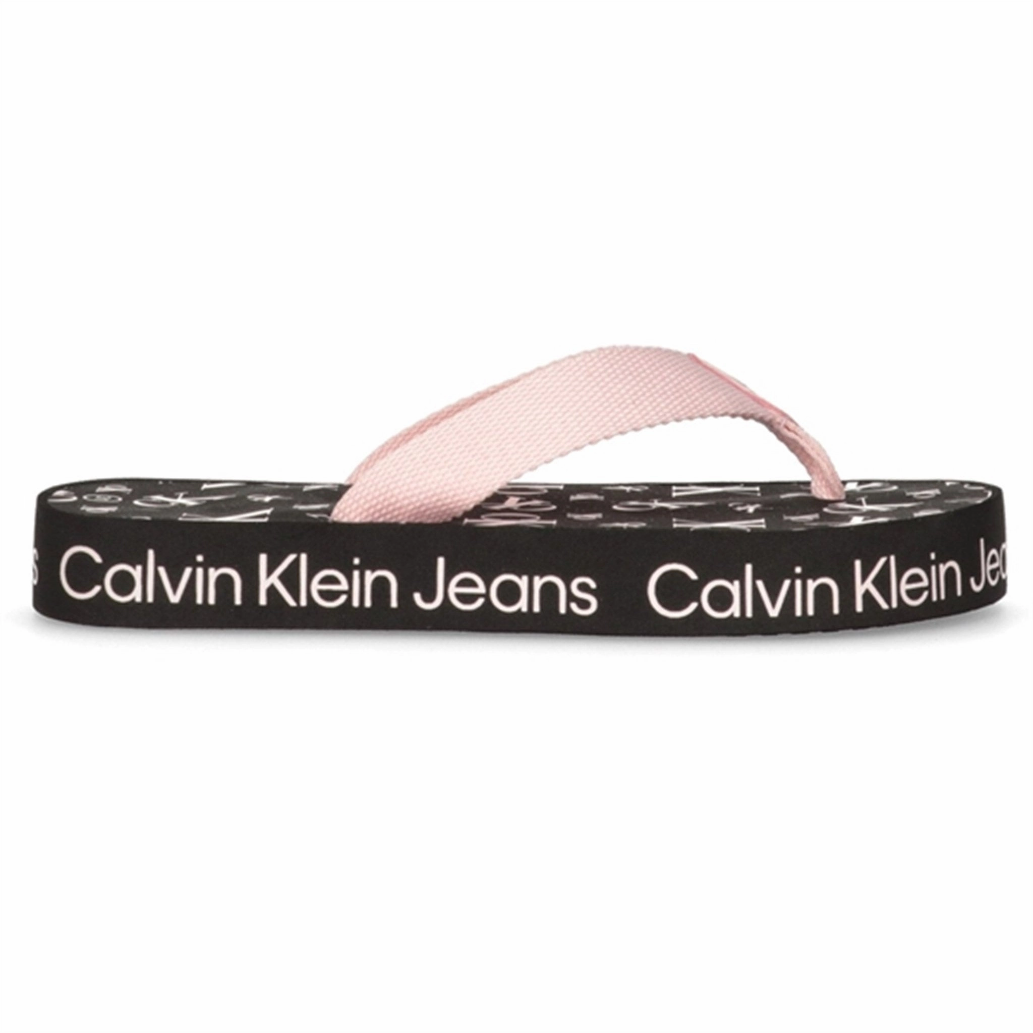 Calvin Klein Logo Print Flip Flop Pink Zero Break In Comfort