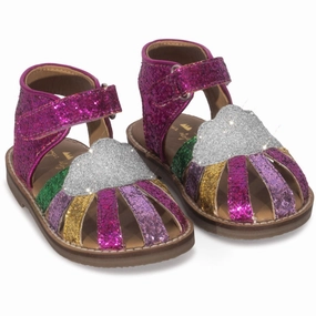 Fashion Forward Microfiber Lining Konges Sl?jd Flamingo Plume Rainbow Sandal