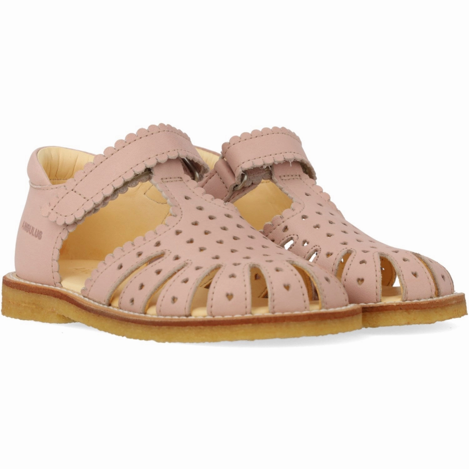 Simple Footwear Angulus Rosebud Sandal Med Mini-Hjerter Og Velcro Closure