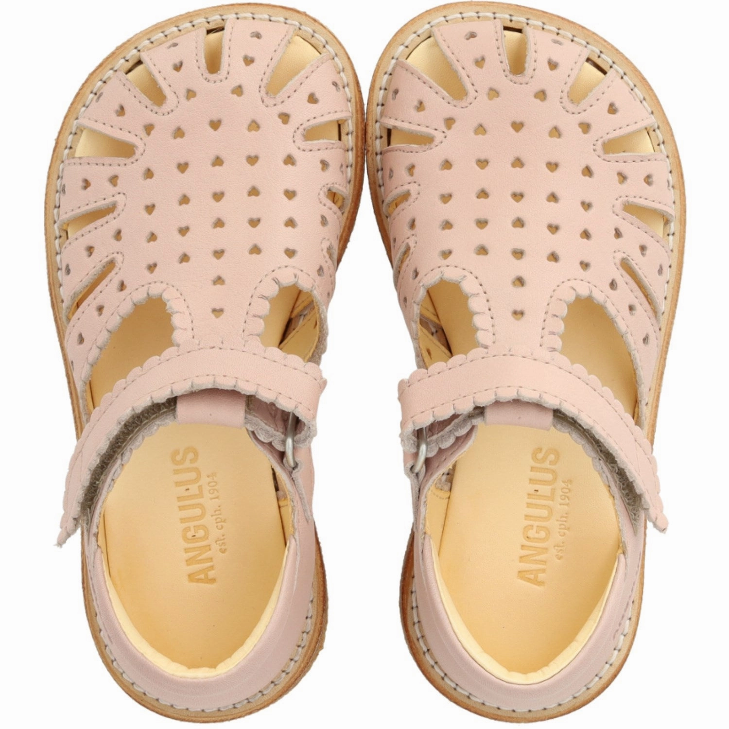 Party Pop Simple Style Angulus Rosebud Sandal Med Mini-Hjerter Og Velcro Closure